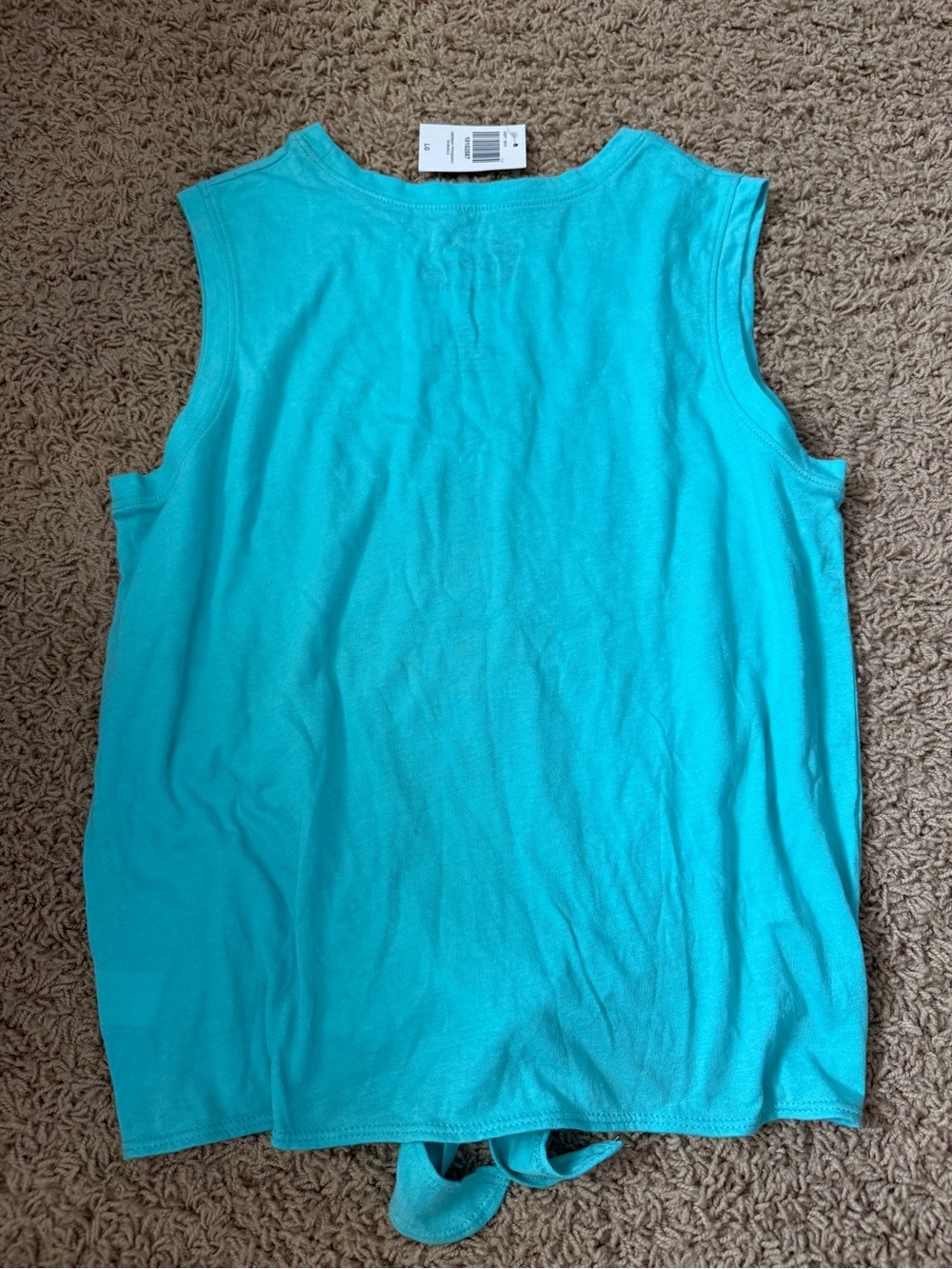 Hot Topic Turquoise 'Ariel The Little Mermaid' Tie-Front Tank LG - Picture 5 of 7